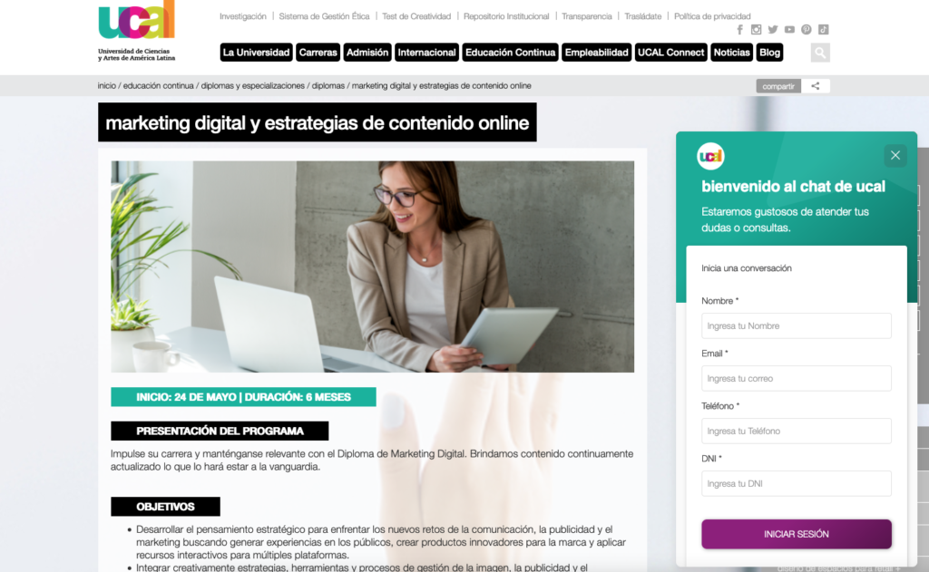Marketing Digital y Estrategias de Contenido Online DE ucal
